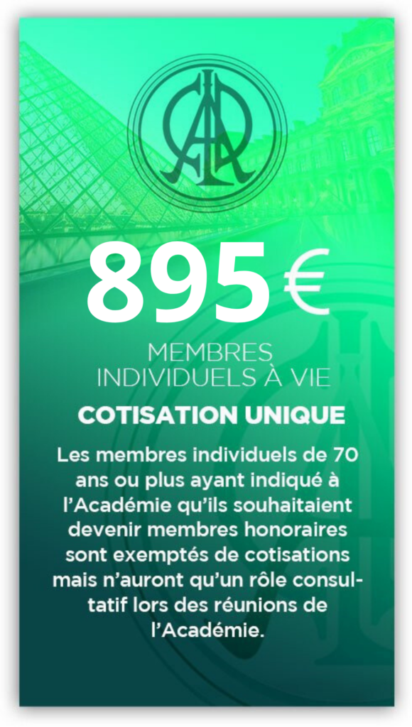 Membre individuel à vie - Cotisation unique